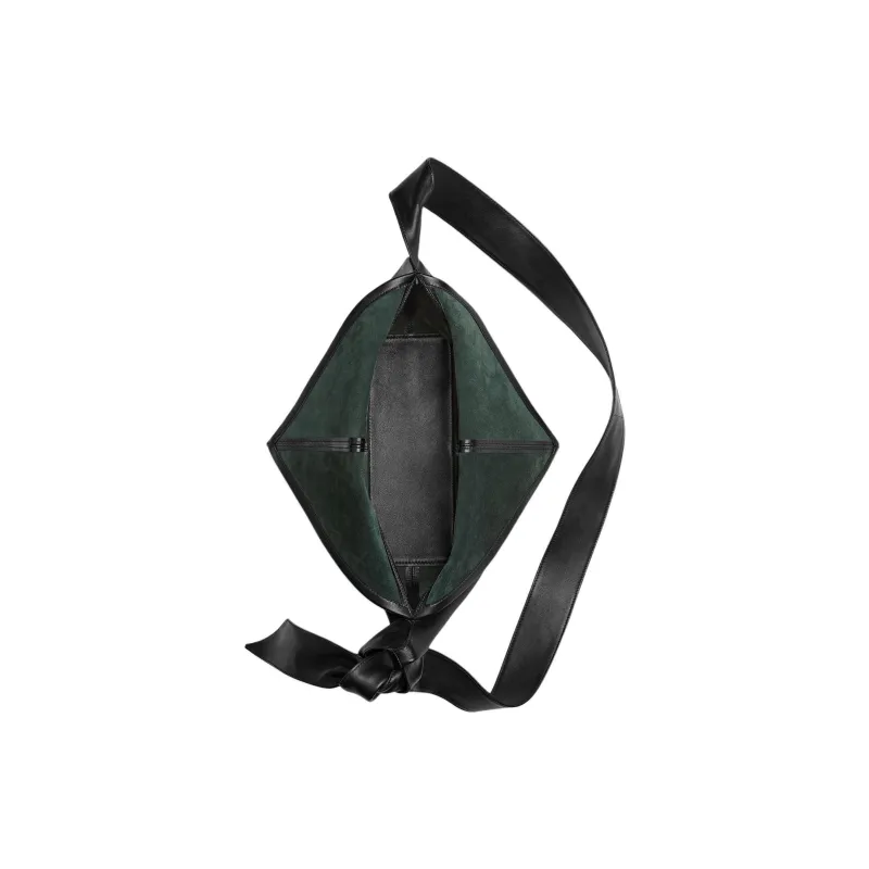 Bottega Veneta Calfskin Crossbody Bag, Shoulder Bag Trumpets Men's Black-3