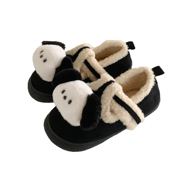SHIGUDE Cotton Slippers Women's Dark Coffee-12