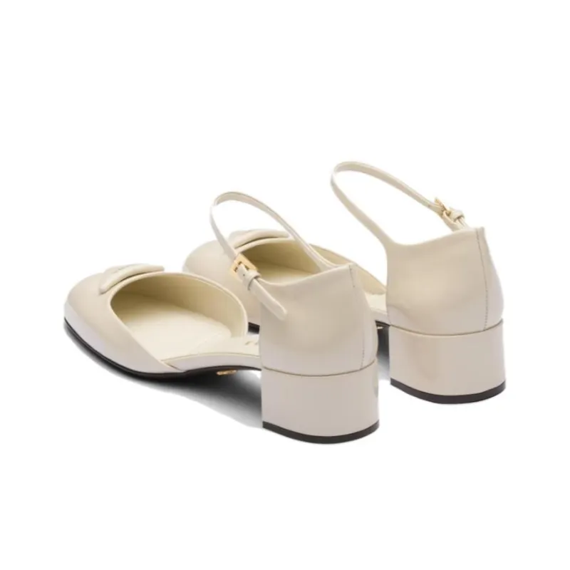PRADA 35mm Triangle-logo Patent-leather Pumps-4