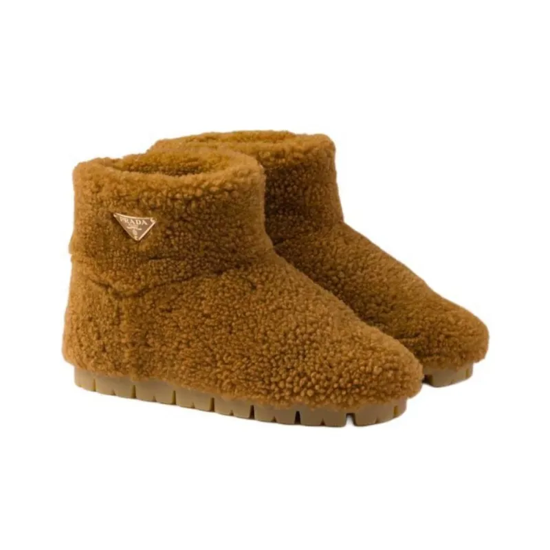 PRADA Ankle Boots Women's Caramel-2