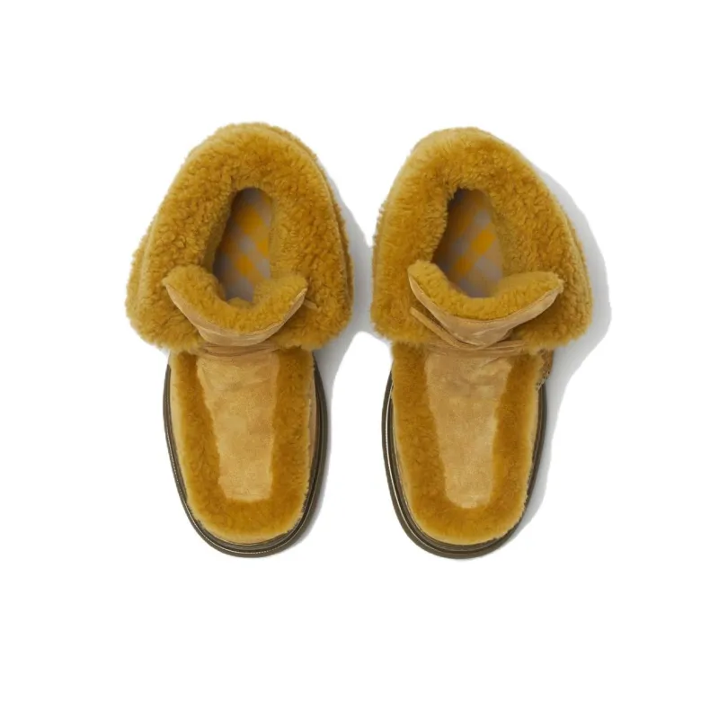 Burberry Creeper Shearling-trim Suede Boots-2