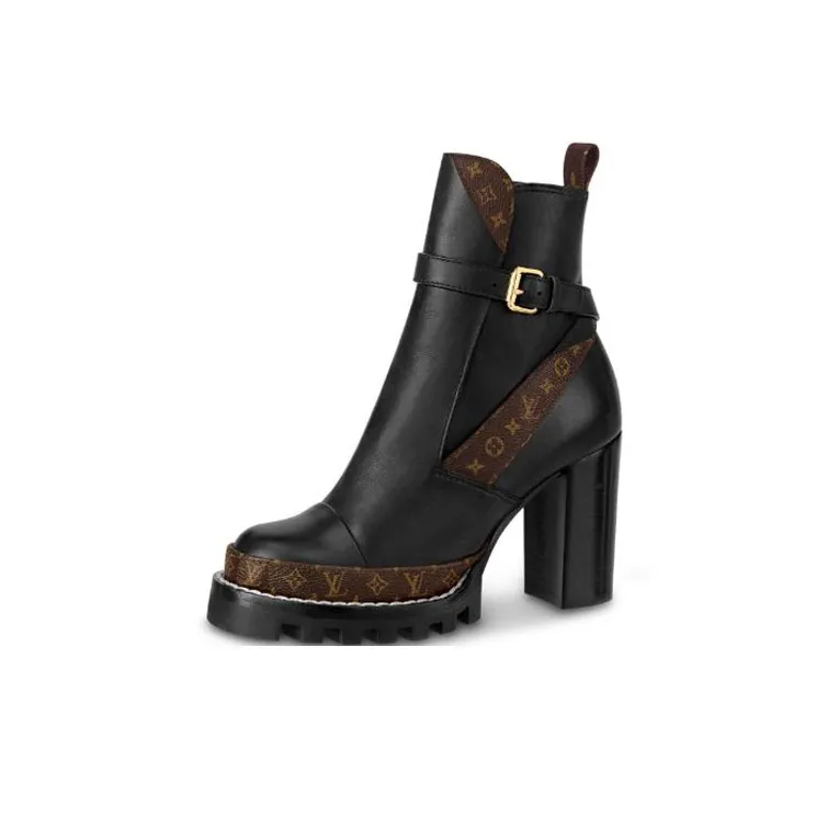 LOUIS VUITTON Star Trail Ankle-Length Boots Women's Black-0