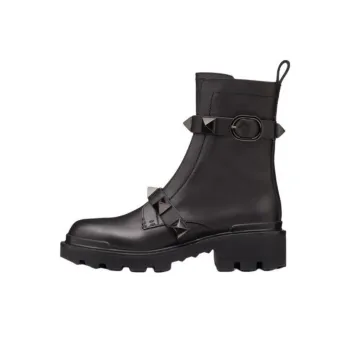 Valentino Roman Stud 40MM Combat Boot 'Black'