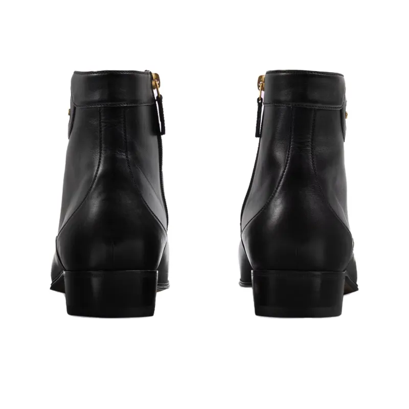 GUCCI Ankle Boot 'Logo Embellished Black'-3