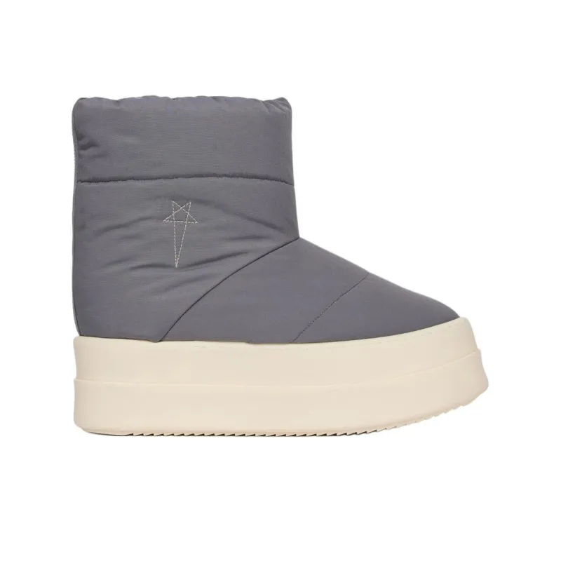 Rick Owens DRKSHDW Short Snow Boots Men's Gray-1