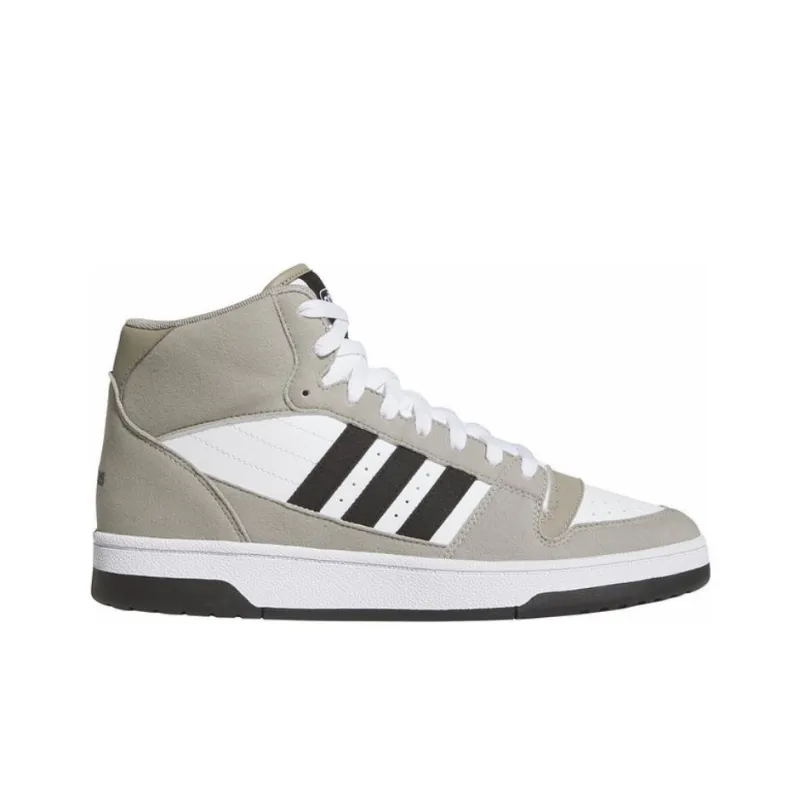 Adidas BREAK START Anti Slip Wear Resistant Mid Top Skateboard Shoes Unisex Gray White Black-1