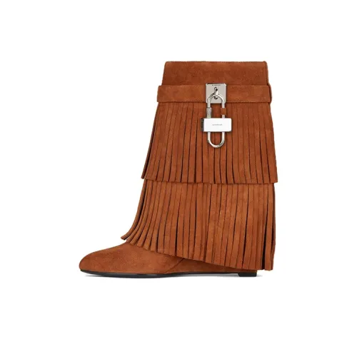 Givenchy Shark Lock Ankle Boots Women's Brown