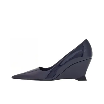 FERRAGAMO Wedge Heel High Heels 7cm Women's Blue