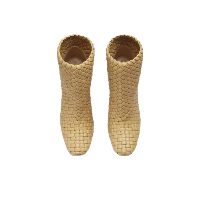 Bottega Veneta Canalazzo Ankle Boots Women's Beige-3