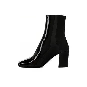 SAINT LAURENT MAXINE Ankle Boots 7cm Women's Black