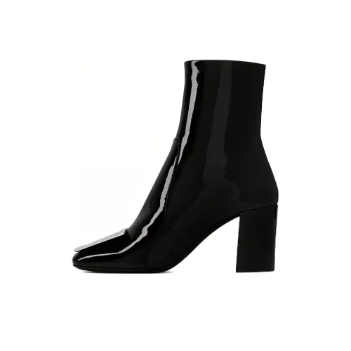 SAINT LAURENT MAXINE Ankle Boots 7cm Women's Black