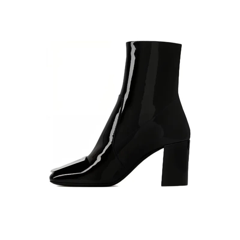 SAINT LAURENT MAXINE Ankle Boots 7cm Women's Black-0