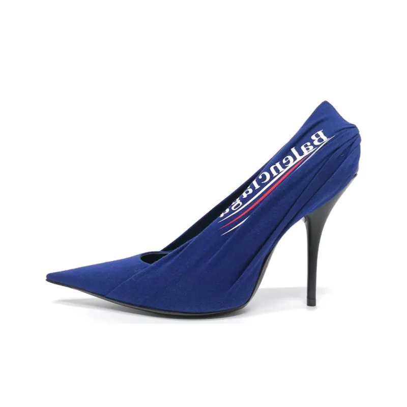 Balenciaga Knife Slim Heel High Heels 11cm Women's Blue-0