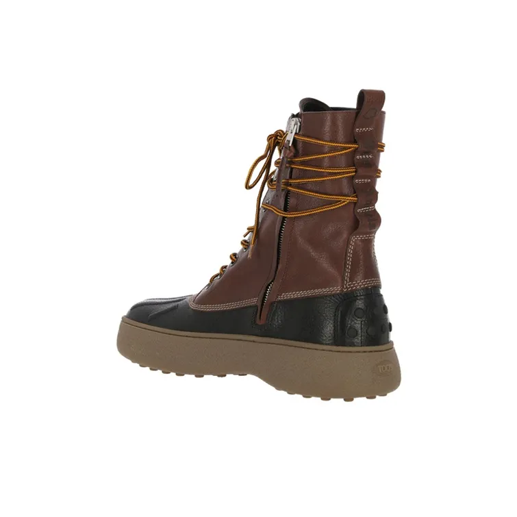 Moncler Short Ankle Boots Men's Brown-2