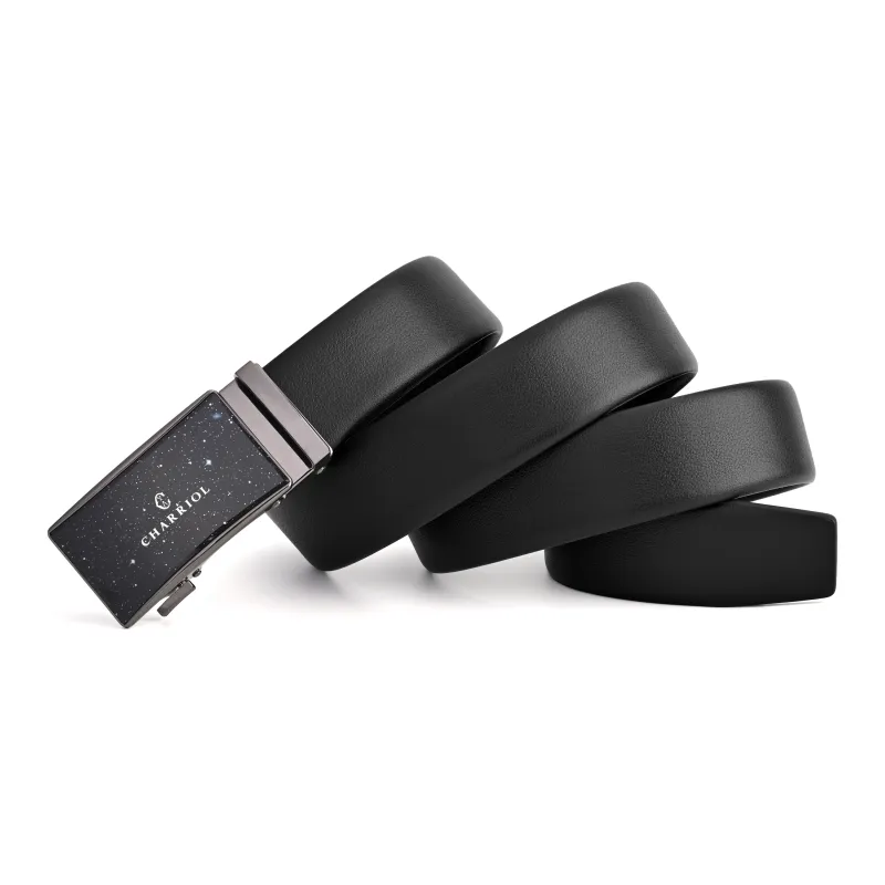 CHARRIOL High Quality Top Grain Cow Leather Zinc Alloy Automatic Buckle Head Men's Business Belt Men's 3.5-3