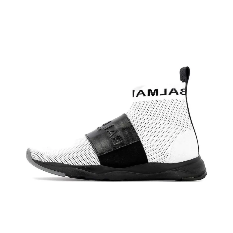 BALMAIN Ankle Boots Men's Black White-0