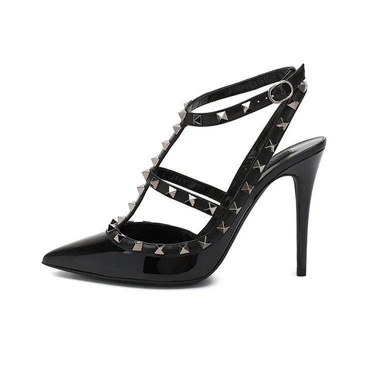 Valentino Rockstud High Heels 11cm Women's Black-0