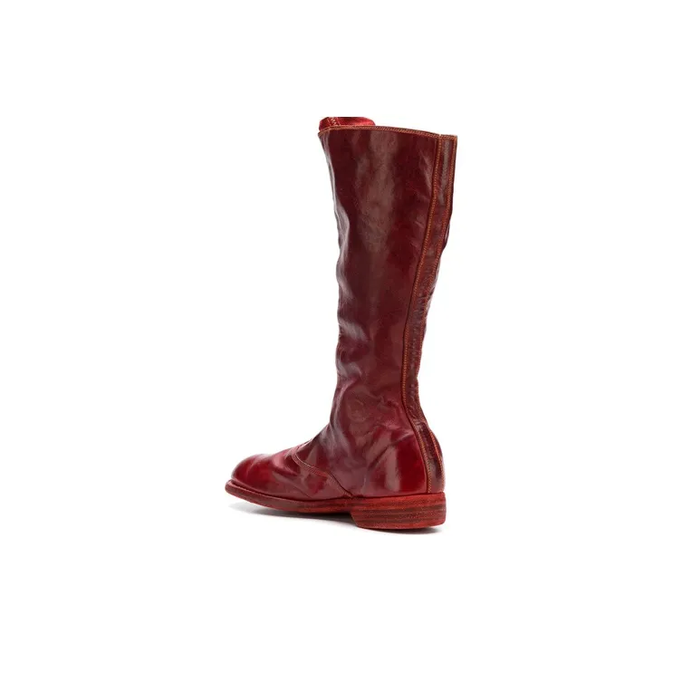 GUIDI Knee high Boots Women's Brown Red-3