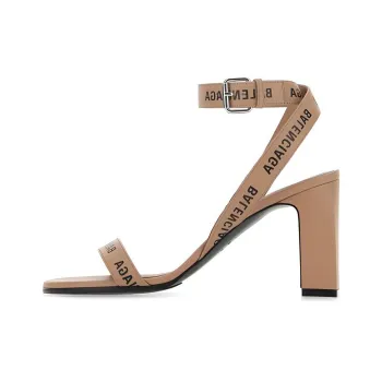 Balenciaga Afterhour Chunky Heel High Heels Women's Camel