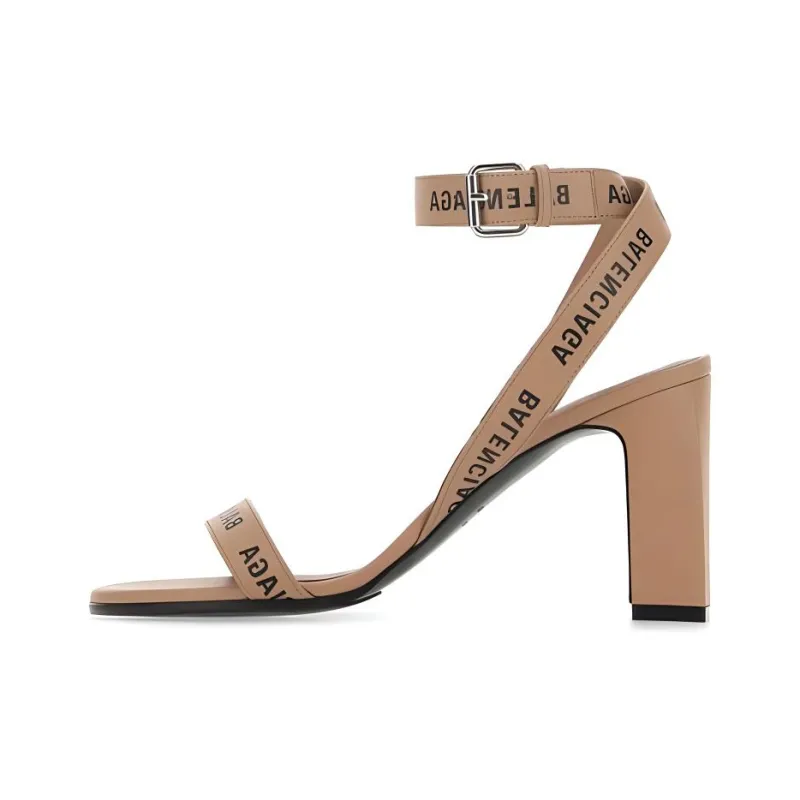 Balenciaga Afterhour Chunky Heel High Heels Women's Camel-0
