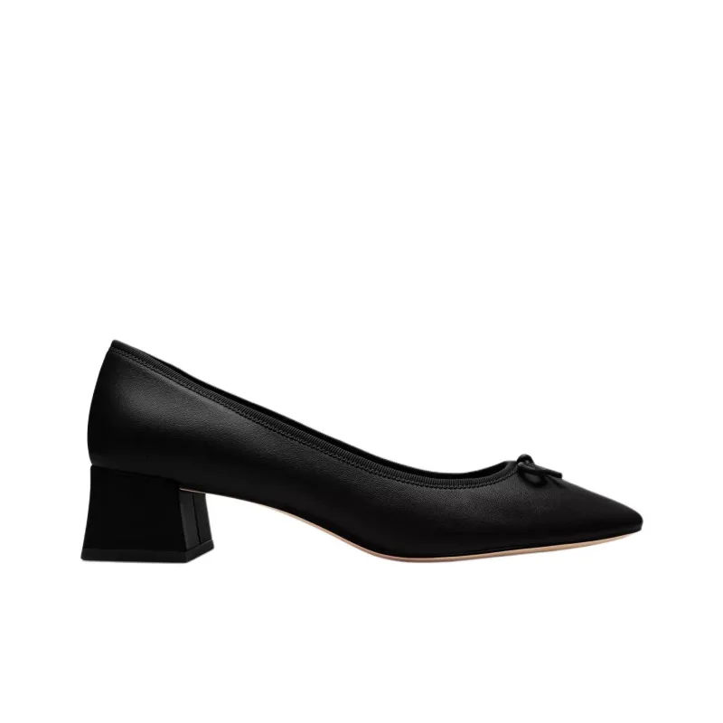COACH Ava Chunky Heel High Heels 3.8cm Women's Black-1