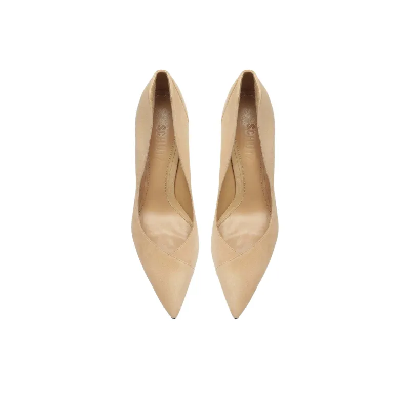 Schutz Arlette Slim Heel High Heels 10.5cm Women's Beige-3
