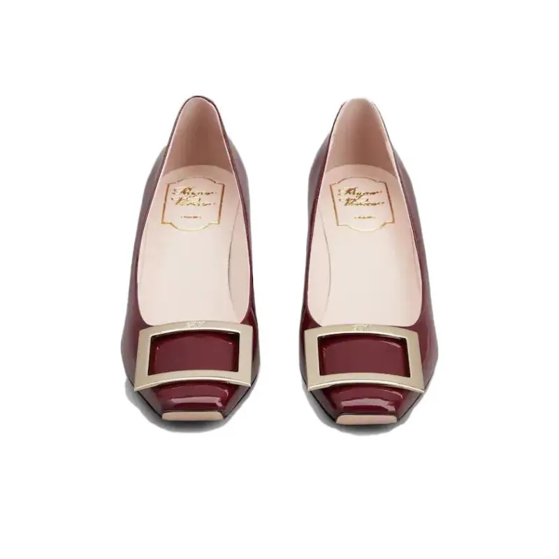 Roger Vivier Chunky Heel High Heels 4.3cm Women's Red-3