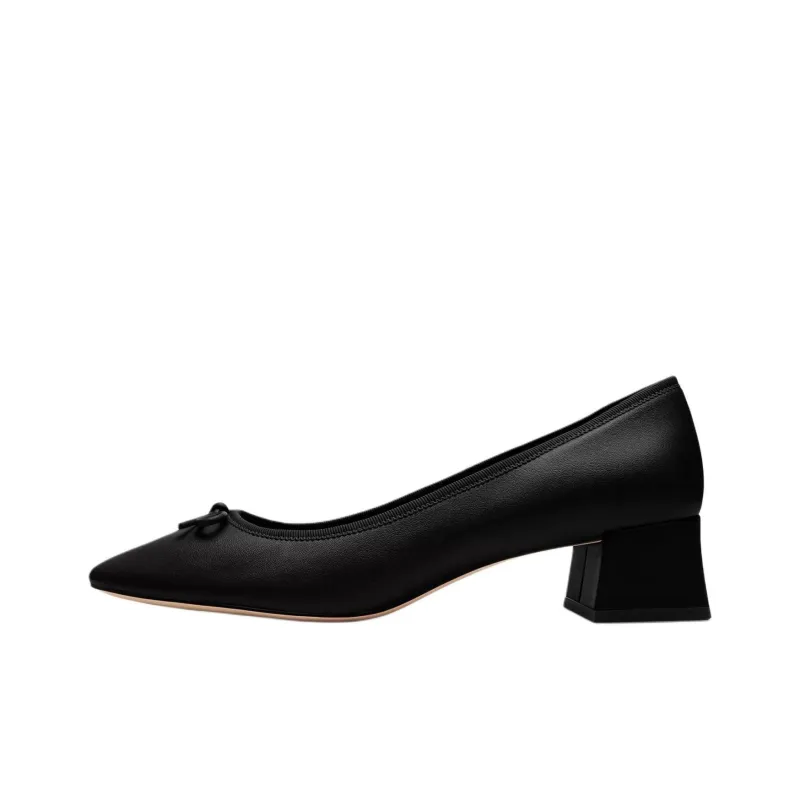 COACH Ava Chunky Heel High Heels 3.8cm Women's Black-0