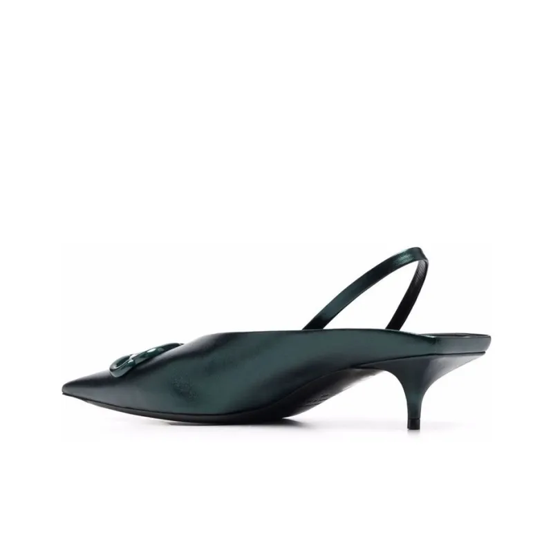 Balenciaga Knife Casual Single Shoes Women's Green-3