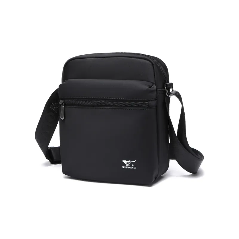 SEPTWOLVES Fabric Crossbody Bag Men's Black-1