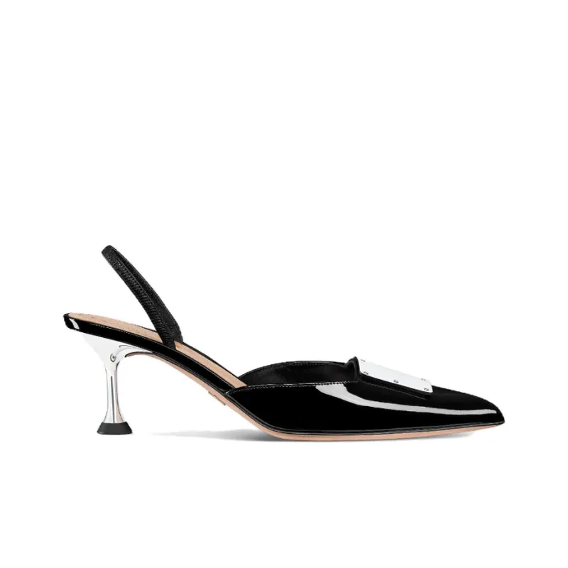 DIOR La Parisienne Dior Irregular Heel High Heels 6cm Women's Black-1