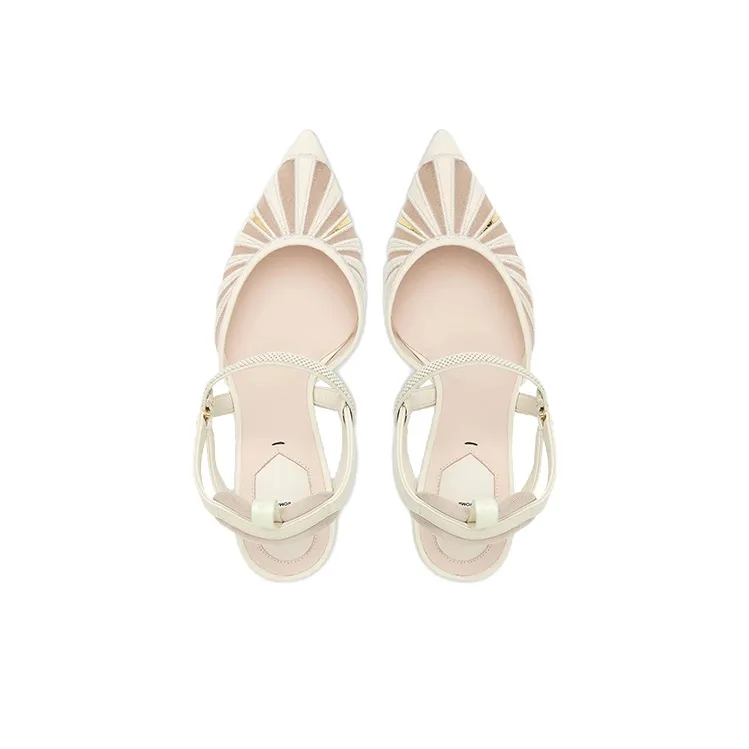 FENDI High Heels Women's White-3