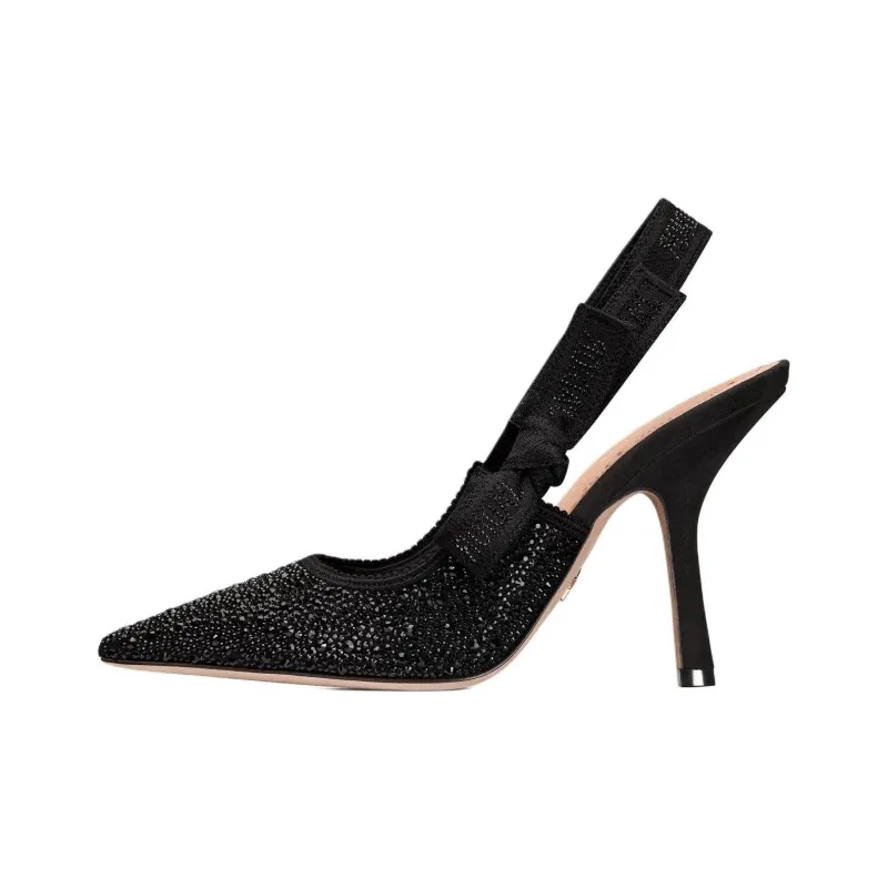DIOR J'Adior Slim Heel High Heels 10cm Women's Black-0