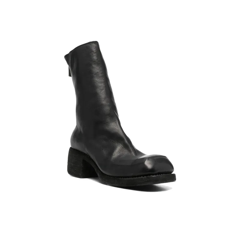GUIDI Rear-zip Horse Leather Boots-2