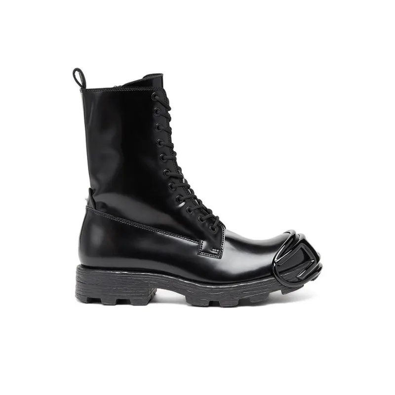 DIESEL D-Hammer D Lace-up Leather Boots-1