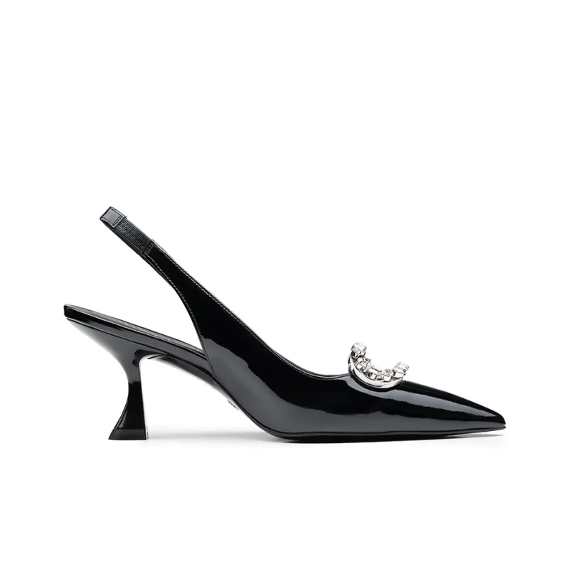 Stuart Weitzman/SW Blingring Xcurve 75 High Heels Women's Black-1