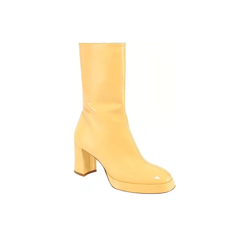 MIISTA Ankle Boots Women's Yellow-3