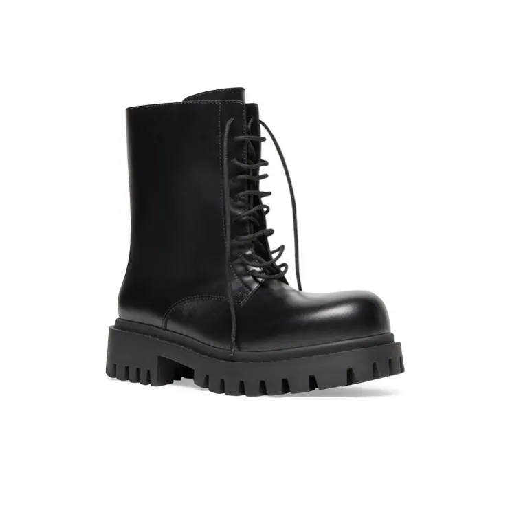Balenciaga Sergent 20mm Boots 'Black Leather'-1