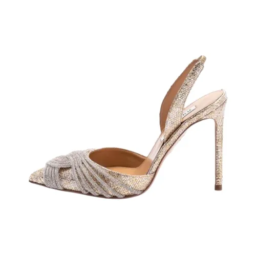 AQUAZZURA Gatsby Slim Heel High Heels 10.5cm Women's Gold