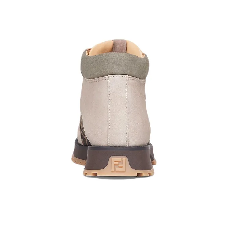 FENDI Fashion Ankle Boots Men's Beige-4