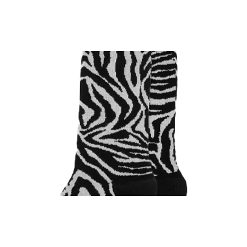 SAINT LAURENT FW22 Mid-Calf Socks Unisex Black White-2