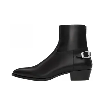 CELINE Ankle Boots 4cm Men's Black