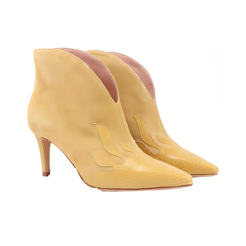 PINKO Ankle Boots 7cm Women's Yellow-2
