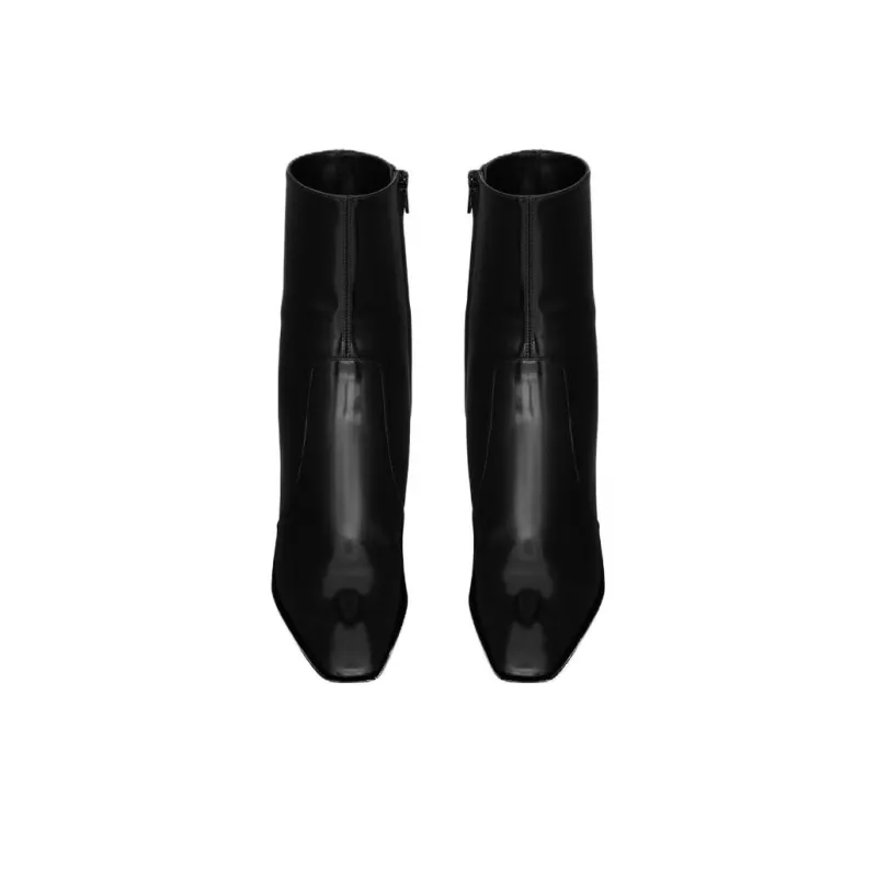 SAINT LAURENT XIV 80mm Leather Ankle Boots-2