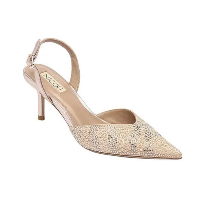 NICOLI Messina Slim Heel High Heels 7cm Women's Yellow-3