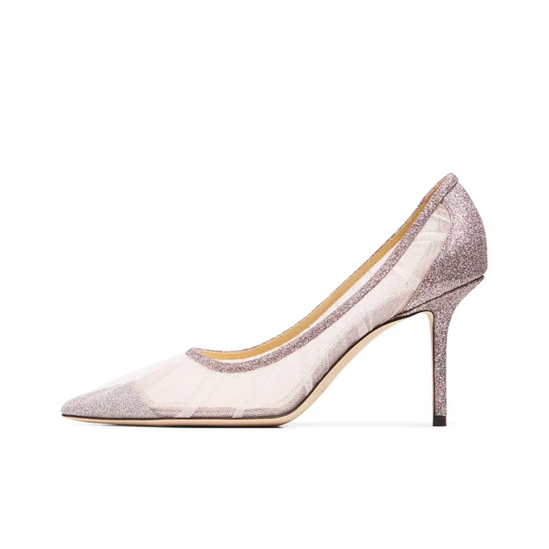 Jimmy Choo LOVE 85 Zhou Yangjie High Heels Women's Soft Pink-0