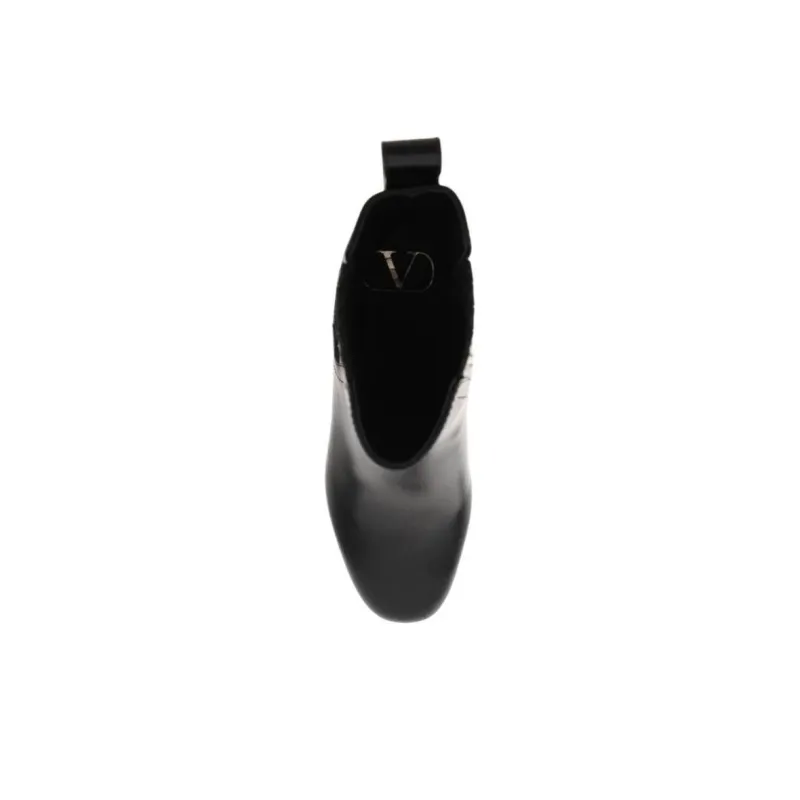 Valentino Short Chelsea Boots 13cm Men's Black-4