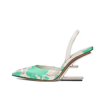FENDI First Irregular Heel High Heels 6.5cm Women's Green