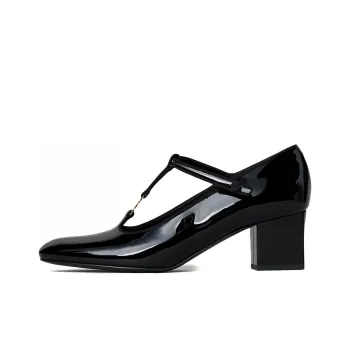 CELINE Block Heel High Heels 5.5cm Women's Black
