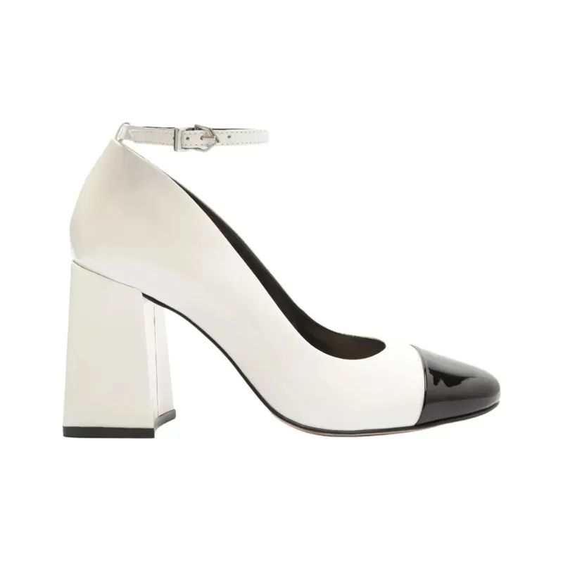 Schutz Dorothy Chunky Heel High Heels 8.7cm Women's White-1
